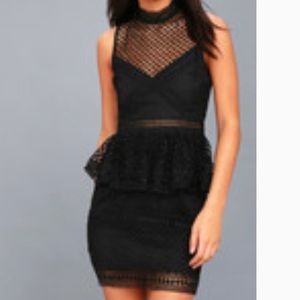 Lulus Black Peplum Dress
